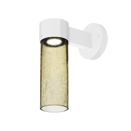 Besa Lighting Juni 10 Outdoor Sconce, Gold Bubble, White Finish, 1x4W LED JUNI10GD-WALL-LED-WH